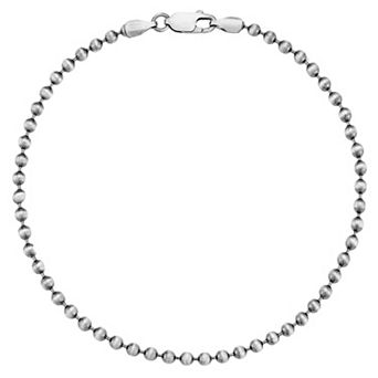 Men's Menster Sterling Silver Oxidized 3 mm Ball Bracelet
