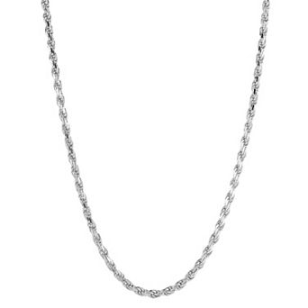 Men's Menster Sterling Silver 3 mm Rope Necklace