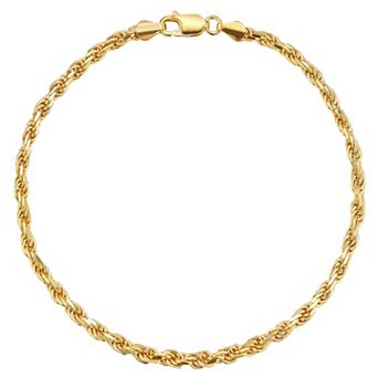 Men's Menster Sterling Silver 3 mm Rope Bracelet