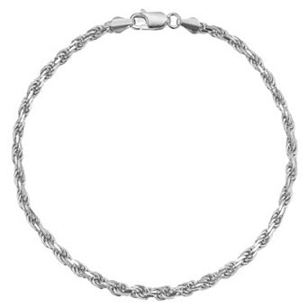 Men's Menster Sterling Silver 3 mm Rope Bracelet