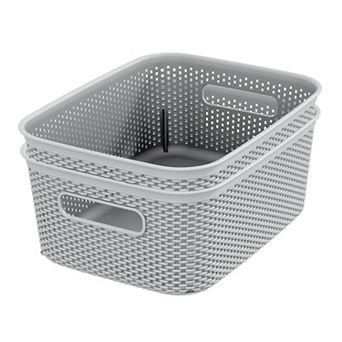 STARPLAST 2-Pack Small Crochet Plastic Storage Bins