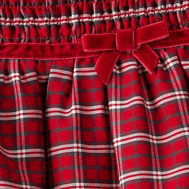 Baby Girl Carter's Short Sleeve Plaid Print Dress