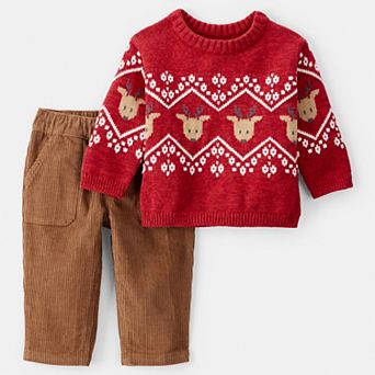 Baby Boy Carter’s 2 pc Fair Isle Long Sleeve Sweater & Pant Set
