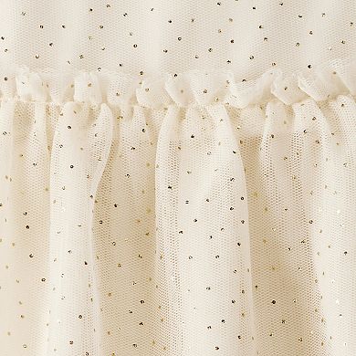 Baby Girl Carter's Sparkle Polka Dot Tulle Long Sleeve Dress