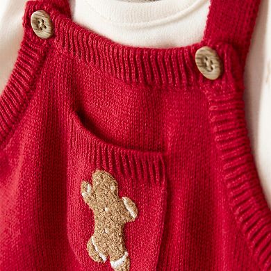 Baby Boy Carter's Gingerbread Print Long-Sleeve Overall Set