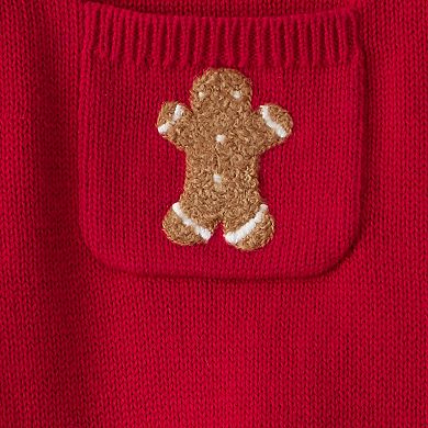 Baby Boy Carter's Gingerbread Print Long-Sleeve Overall Set