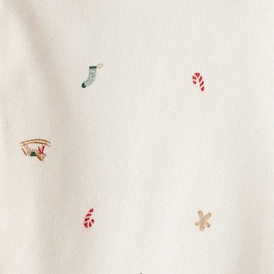 Baby Boy Carter's Gingerbread Print Long-Sleeve Overall Set