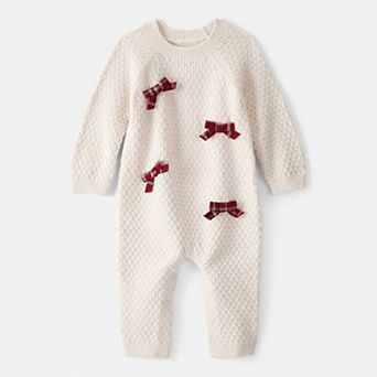 Baby Girl Carter's Bow Long Sleeve Jumpsuit