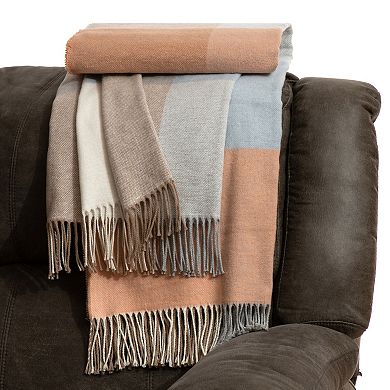 Discover Europe - Made in Italy La Limonaia Tessuti Block Check Throw Blanket