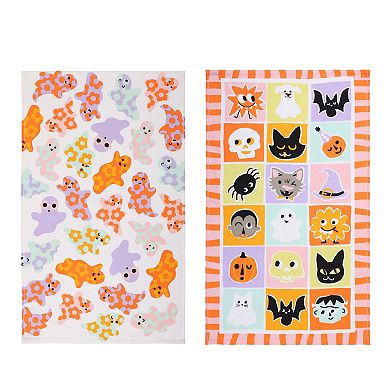 Celebrate Together™ Halloween Flower Power Ghosts 2-pk. Kitchen Towel Set