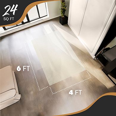 Nevlers 4 ft. x 6 ft. White Anti Slip Rug Pad for Hard Surface Flooring
