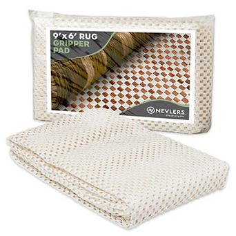 Nevlers 6 ft. x 9 ft. White Anti Slip Rug Pad for Hard Surface Flooring