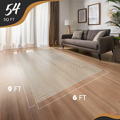 Nevlers 6 ft. x 9 ft. White Anti Slip Rug Pad for Hard Surface Flooring