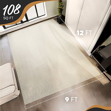Nevlers 9 ft. x 12 ft. White Anti Slip Rug Pad for Hard Surface Flooring