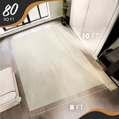 Nevlers 8 ft. x 10 ft. White Anti Slip Rug Pad for Hard Surface Flooring