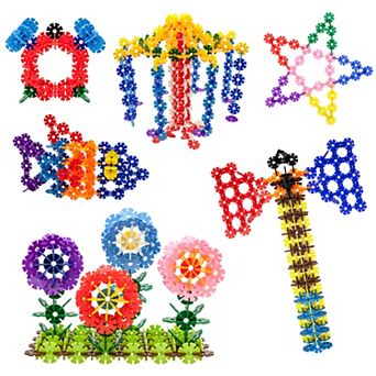 PicassoTiles 600 pc Rainbow Interlocking Plastic Disc, Building Chip Blocks Toy Set for Kids 3+