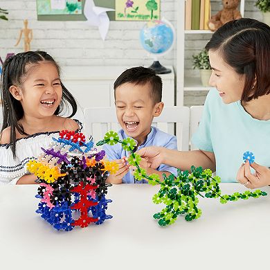 PicassoTiles 600 PC Rainbow Interlocking Plastic Disc, Building Chip Blocks Toy Set for Kids 3+