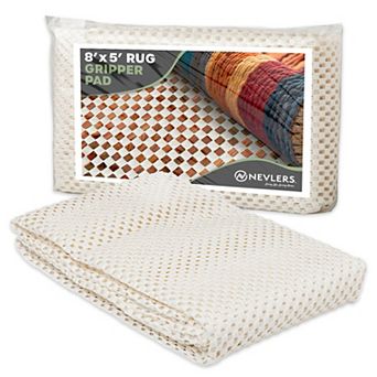 Nevlers 5 ft. x 8 ft. White Anti Slip Rug Pad for Hard Surface Flooring