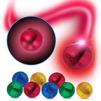 PicassoTiles 8 pc LED Marbles for Marble Run Race Track Building Block & Magnetic Tiles for Kids 3+