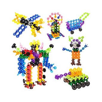 PicassoTiles 800 pc Rainbow Interlocking Plastic Disc, Building Chip Blocks Toy Set for Kids 3+