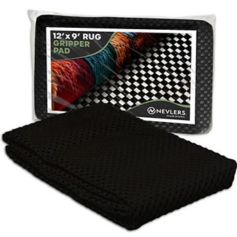 Nevlers 9 ft. x 12 ft. Black Anti Slip Rug Pad for Hard Surface Flooring
