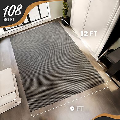 Nevlers 9 ft. x 12 ft. Black Anti Slip Rug Pad for Hard Surface Flooring