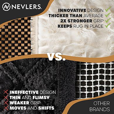 Nevlers 9 ft. x 12 ft. Black Anti Slip Rug Pad for Hard Surface Flooring