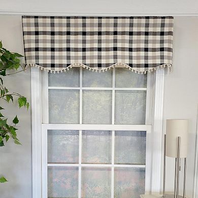 Ruskin Check Provance 3" Rod Pocket Lining Luxurious And Elegant Window Treatment Valance