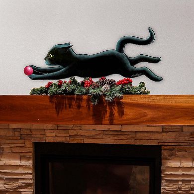 12-inch Black Cat Home Decor Outdoor Decor by L. Seeley - Pet Decor
