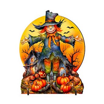 32-inch Halloween Scarecrow Freestanding Decor - Halloween Outdoor Decor by G. Debrekht
