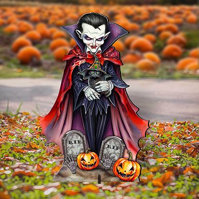 32-inch Dracula Freestanding Outdoor Yard Decor by G. Debrekht - Halloween Decor