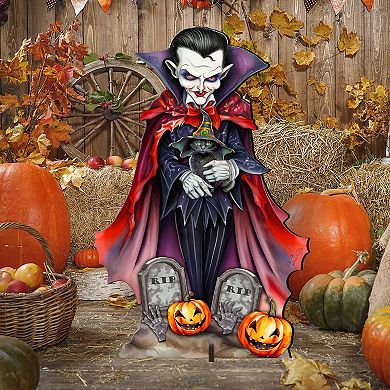 32-inch Dracula Freestanding Outdoor Yard Decor by G. Debrekht - Halloween Decor