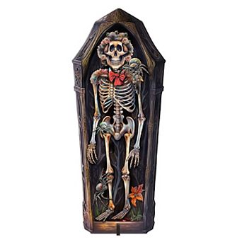 32-inch Halloween Skeleton Coffin Freestanding Decor - Halloween Garden Decor by G. Debrekht