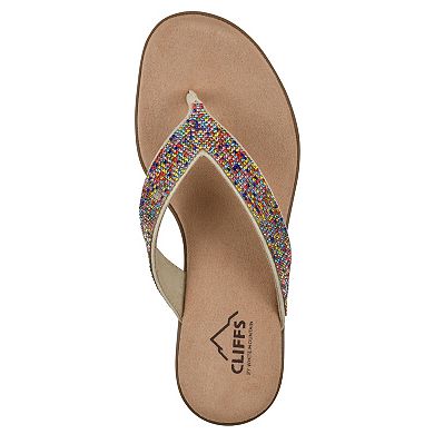 Cliffs by White Mountain Becharm Women's Thong Sandals