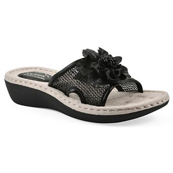 Cliffs by White Mountain Chill Women's Floral Wedge Sandals