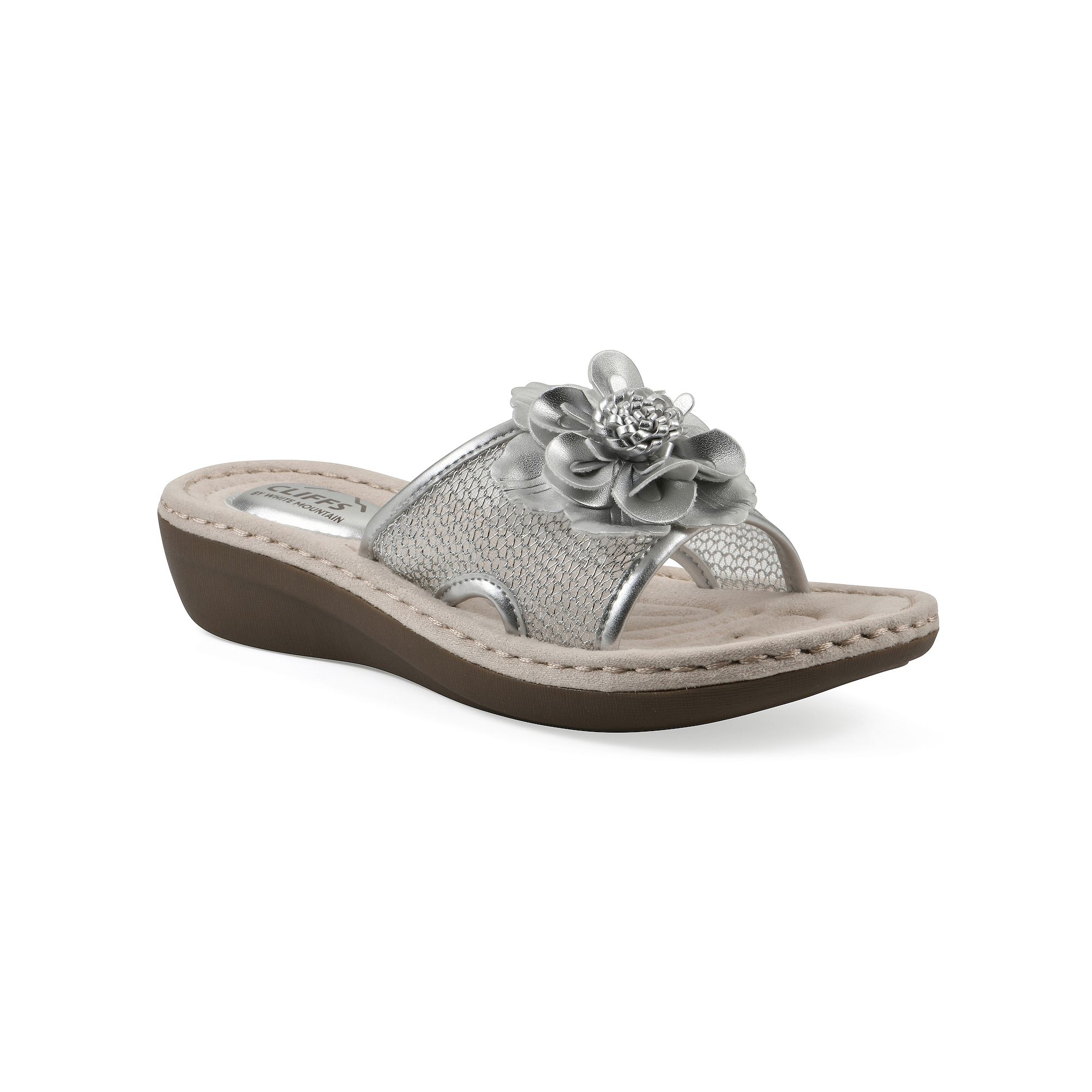 Cliffs by White Mountain Chill Womens Floral Wedge Sandals, Size: 6.5 Wide