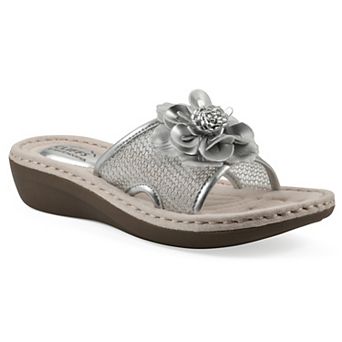 Cliffs by White Mountain Chill Women's Floral Wedge Sandals