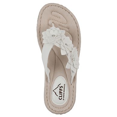 Cliffs by White Mountain Content Women's Floral Wedge Sandals