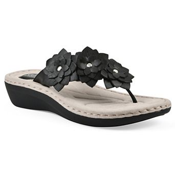 Cliffs by White Mountain Content Women's Floral Wedge Sandals