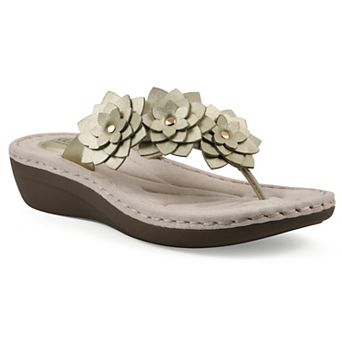 Cliffs by White Mountain Content Women's Floral Wedge Sandals