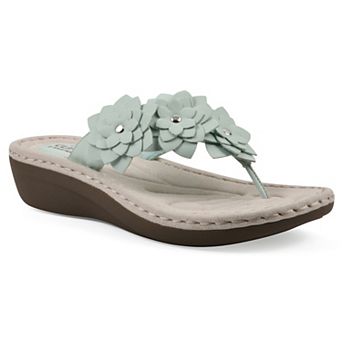 Cliffs by White Mountain Content Women's Floral Wedge Sandals