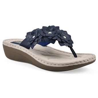 Cliffs by White Mountain Content Women's Floral Wedge Sandals