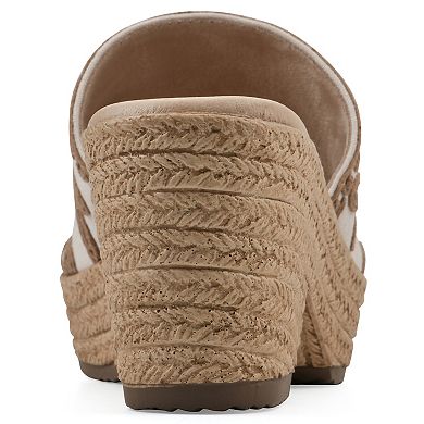 Cliffs by White Mountain Biancia Women's Floral Wedge Sandals