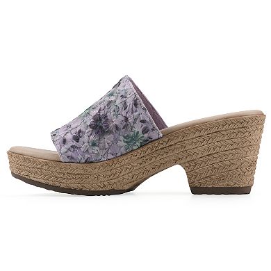 Cliffs by White Mountain Biancia Women's Floral Wedge Sandals