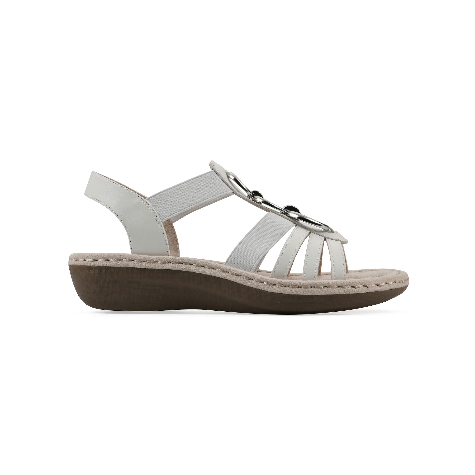Cliffs by White Mountain Caselyn Womens Wedge Sandals, Size: 6 Medium, Whi