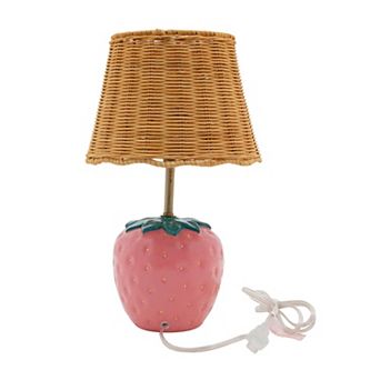 The Big One® Ceramic And Rattan Strawberry Lamp