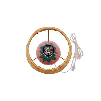 The Big One® Ceramic And Rattan Strawberry Lamp