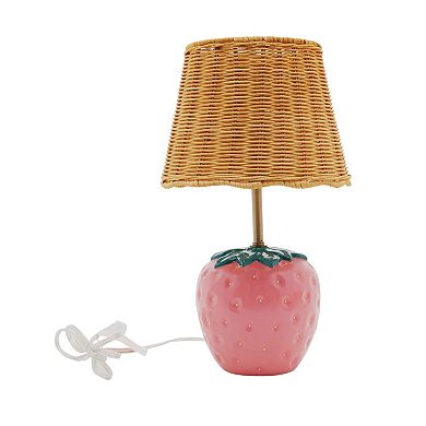 The Big One® Ceramic And Rattan Strawberry Lamp