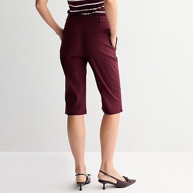 Petite Nine West Slide Slit Capri Pants