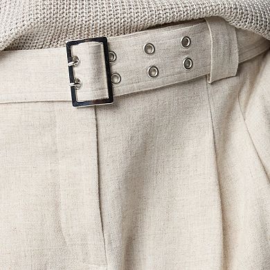 Plus Size Simply Vera Vera Wang Linen Bermuda Shorts